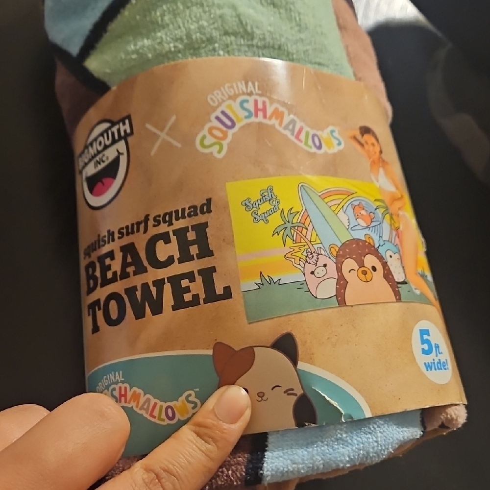 Squishmallows Surf Squad Beach Towel
